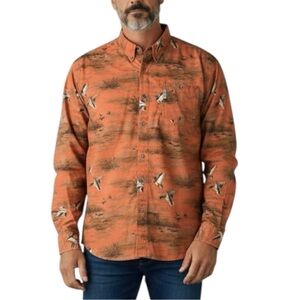 Columbia‎ Men’s XL River Lodge Duck Print Heavyweight Cotton Shirt